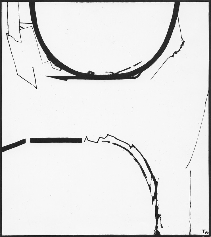 Teresa Tyszkiewiczowa, Ślepe drogi V, 1970, olej, płótno, 110 x 99,5 cm, własność prywatna