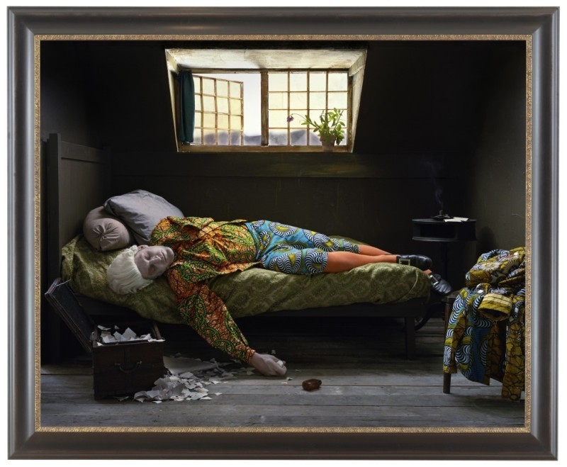 Fake Death Picture (The Death of Chatterton - Henry Wallis), 2011_Yinka Shonibare  Courtesy James Cohan Gallery, New York, Shanghai_preview