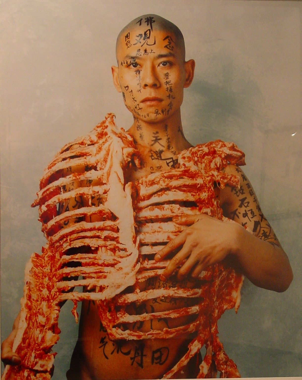 Zhang Huan, Meat and text, 1998