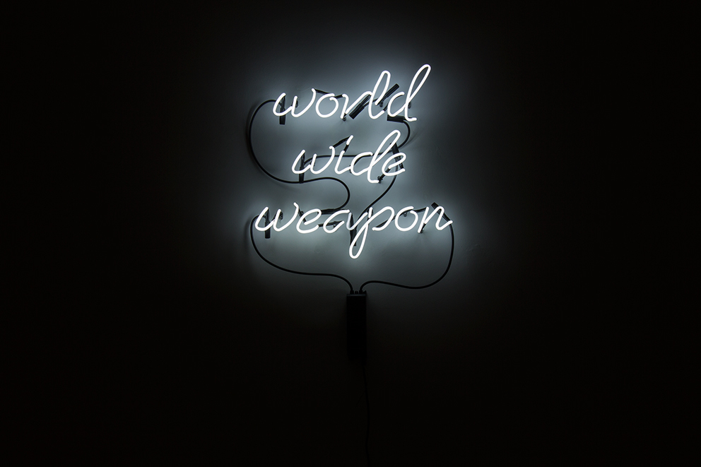 Kurt von Bley, "www", neon, 2014