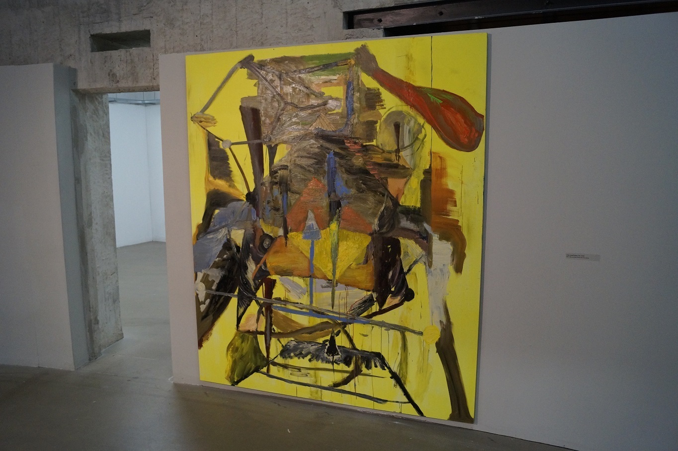 Krzysztof Mężyk, "Żółty opad", 2012, akryl i olej na płótnie