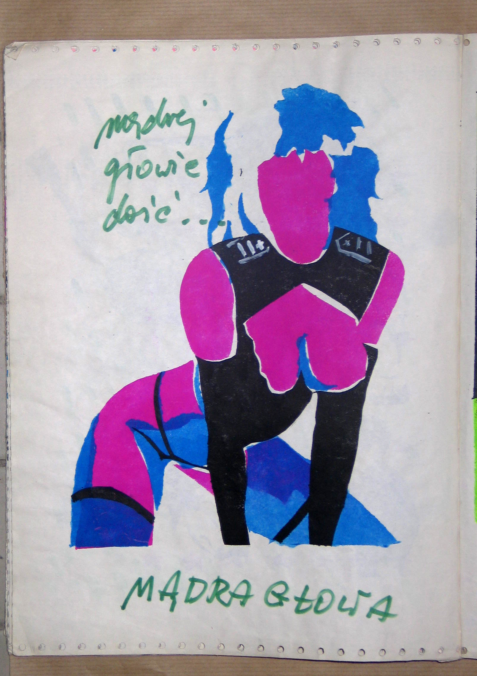 Magazyn "LUXUS" nr 4, 1985, strona Bożeny Grzyb i Pawła Jarodzkiego