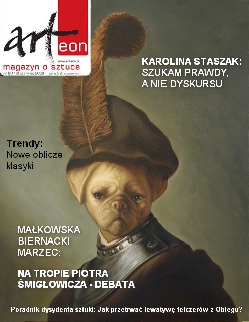 Na okładce: Tomasz Poznysz, A pug in military costume, 2014