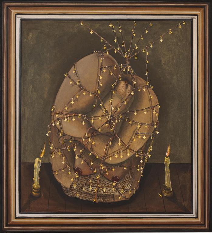 Jakub Julian Ziółkowski, 71 Obsesja Bananusa, 2014, 75 × 68 cm, olej na płótnie 