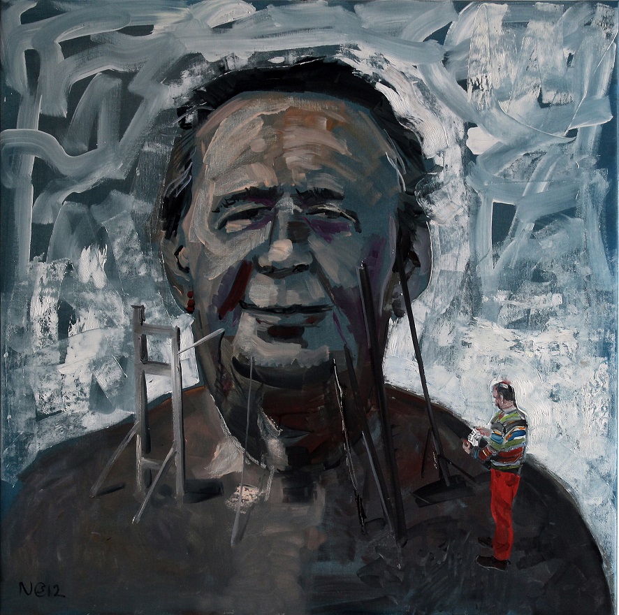 Csaba Nemes, Autorytet, 2012, z cyklu Imię ojca: Csaba Nemes, olej / płótno, 100 × 100 cm, courtesy Knoll Galleries Vienna & Budapest