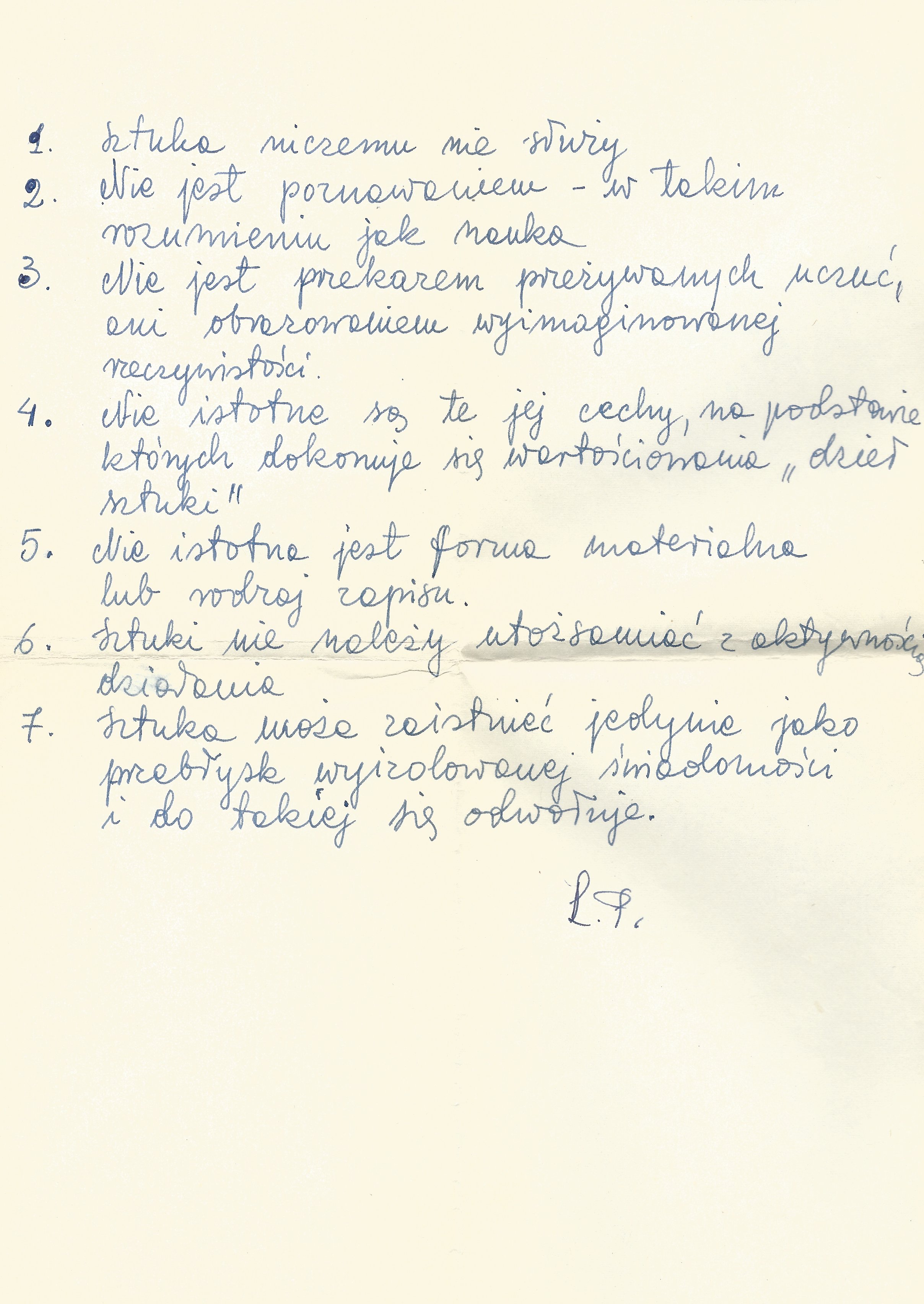 Ludmiła Popiel, Sztuka, rękopis, archiwum Ludmiły Popiel i Jerzego Fedorowicza