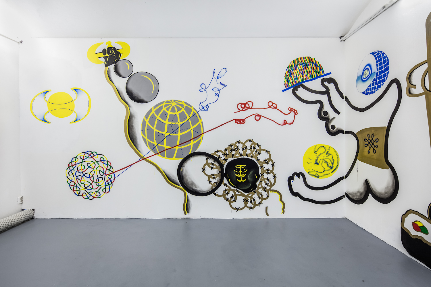 Pavla Malinova, World's Knot, mural, 2016
