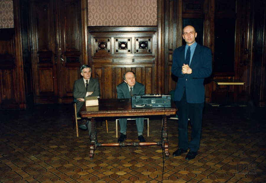 Od lewej: Jacek Ojrzyński, Stanislav Kolíbal, Jaromir Jedliński, 1993