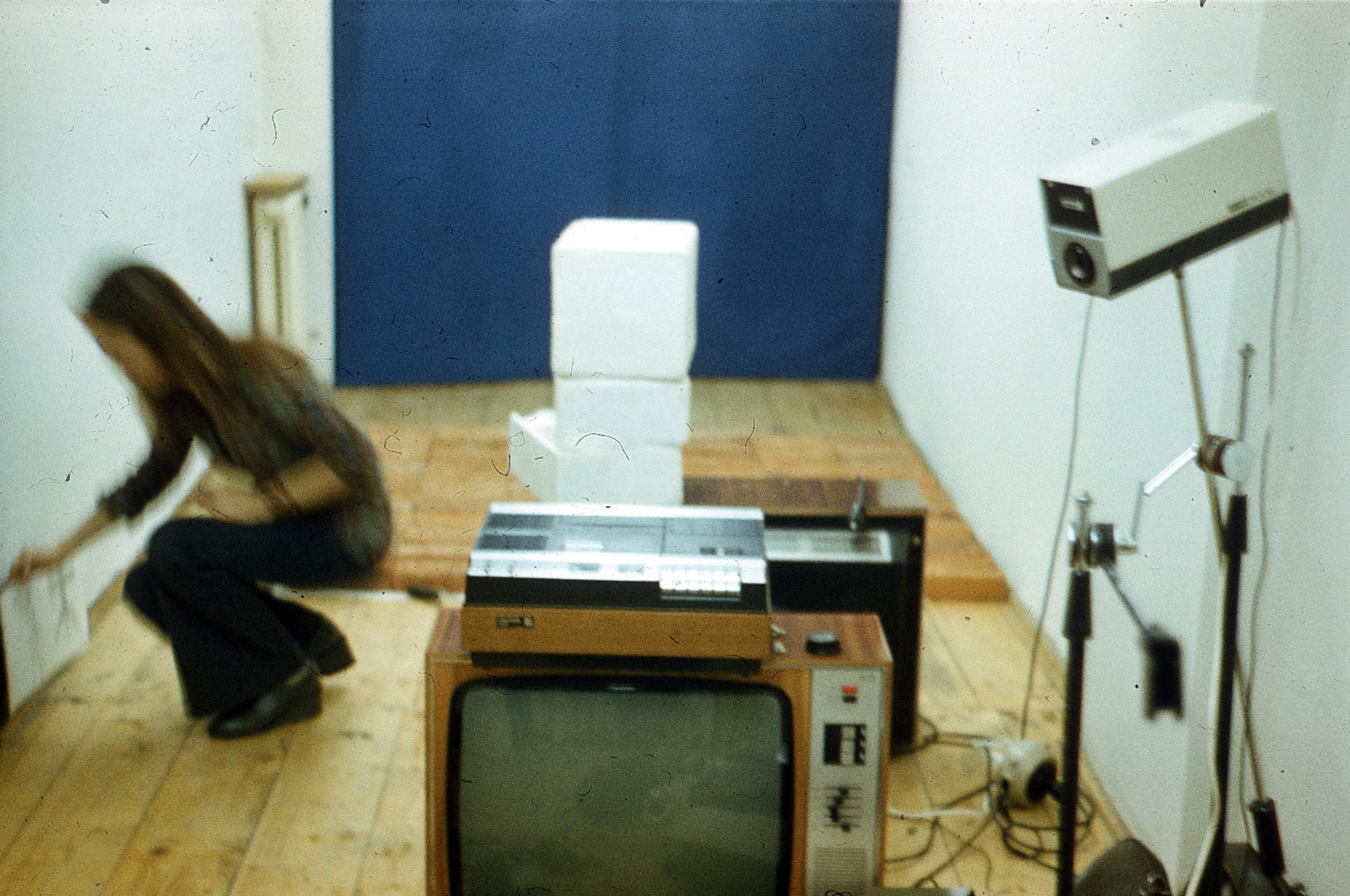 Przygotowania do instalacji wideo Punkt widzenia, 1978