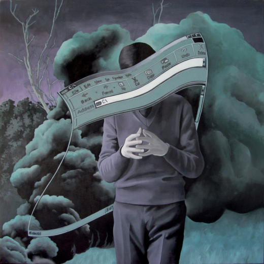 Edmund Okstom, Frame, akryl na płótnie, 85 x 85 cm, 2015