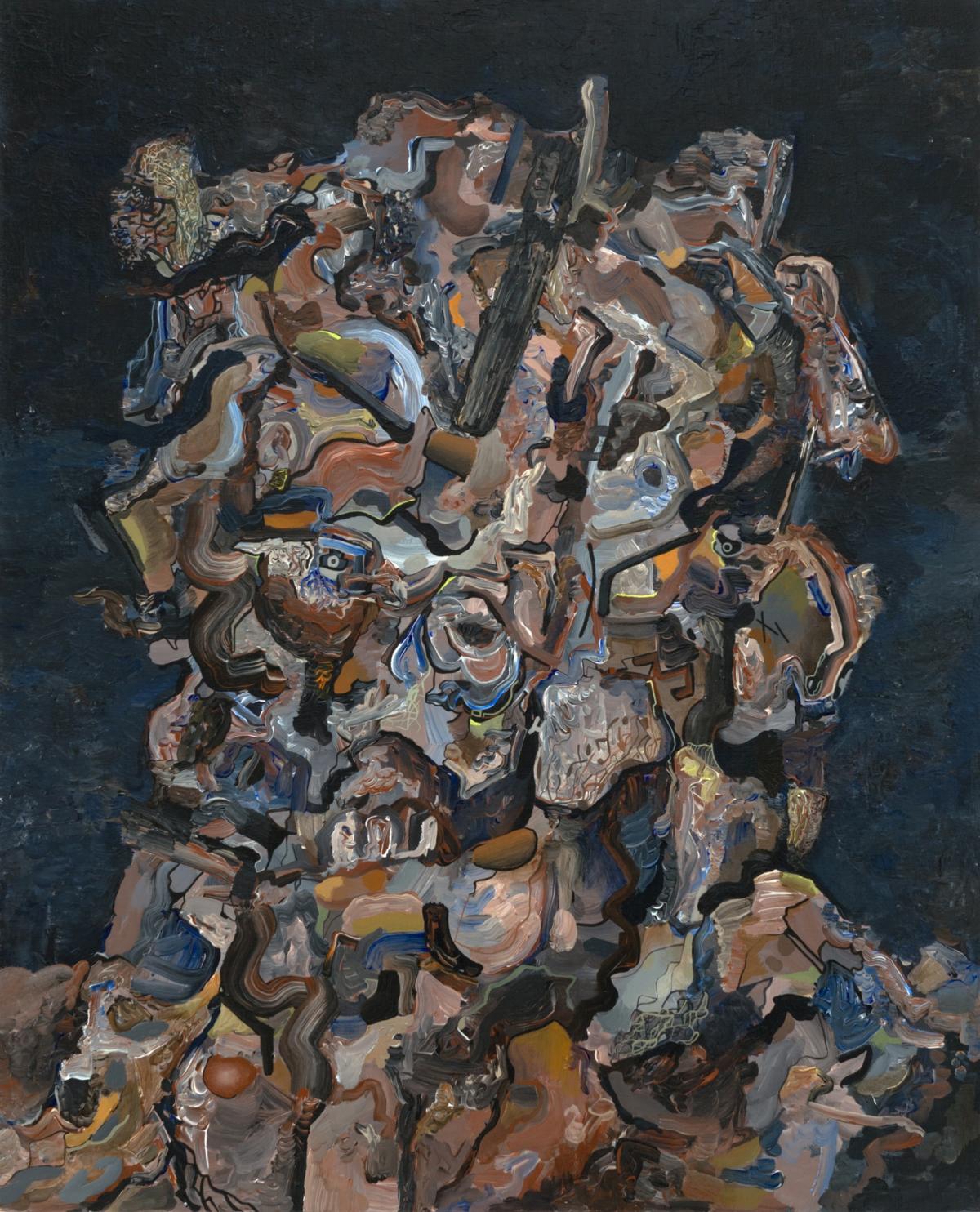 2017, Demokryt 2, akryl na pà¢tnie, 65 x 80 cm