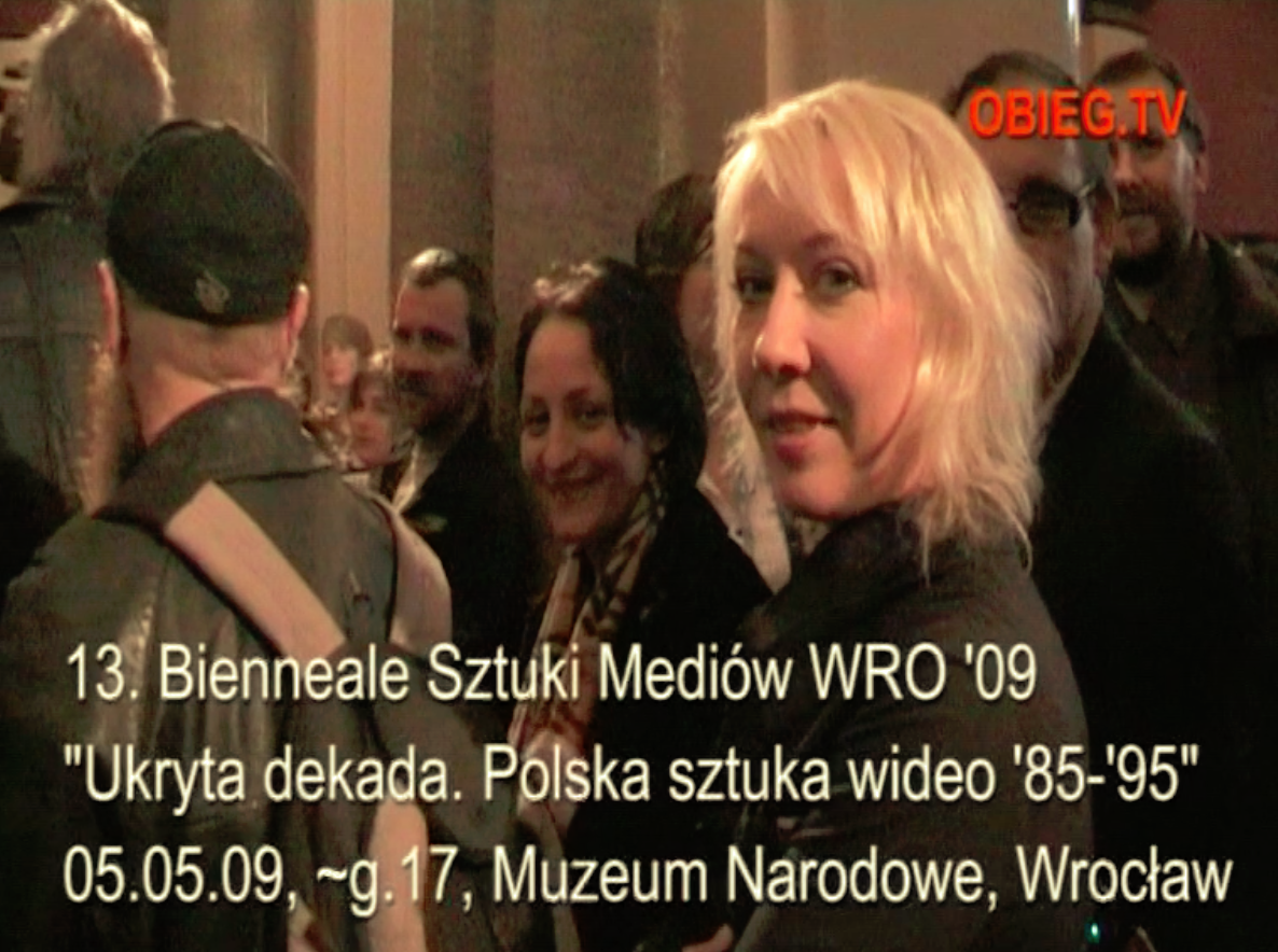 Aleka Polis, Obieg TV, _Ukryta dekada. Polska sztuka wideo 85-95_, kadr z filmu, 2009