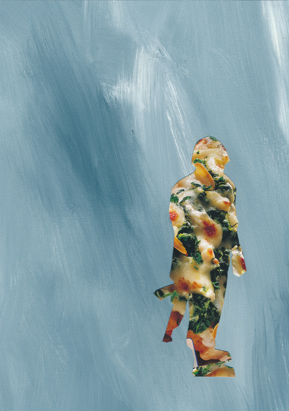 13. Pizza Soldier 17, 2014, olej i kolaż na płótnie , foto Ryszard Górecki.